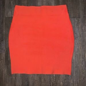 Neon orange skirt